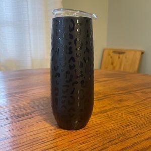 Black Cheetah Print Tumbler